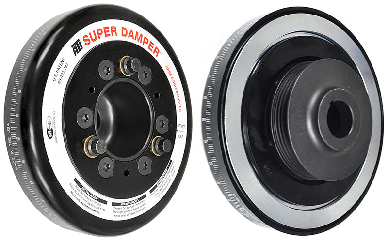 ATI Damper - 6.325in - Alum - 4Grv - Honda B - Race Damper - Steel Hub - 2 Ring - Burkken Auto Parts