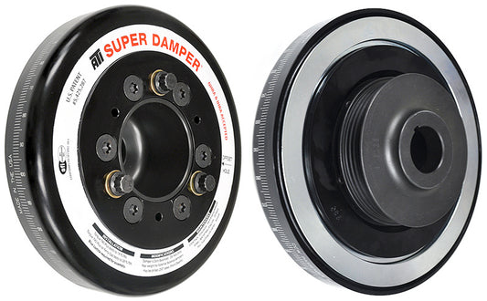 ATI Damper - 6.325in - Alum - 4Grv - Honda B - Race Damper - Steel Hub - 2 Ring - Burkken Auto Parts