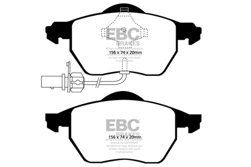 EBC 03-04 Audi A4 1.8 Turbo Redstuff Front Brake Pads - Burkken Auto Parts