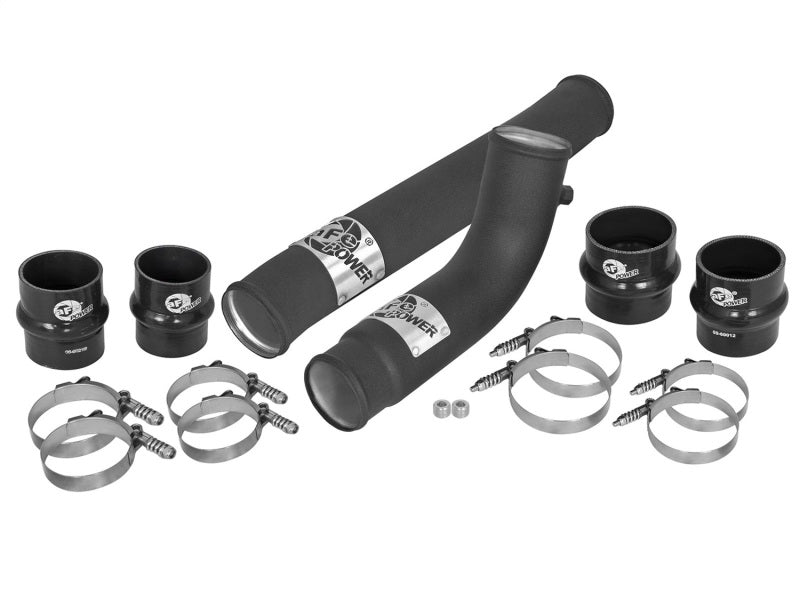 aFe BladeRunner 2.75in Hot 3.5in Cold Side Intercooler Tubes w/ Coupling Clamp Kit 10-12 Dodge 6.7L - Burkken Auto Parts