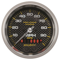 Autometer Marine Carbon Fiber 3-3/8in 100MPH GPS Speedometer Gauge - Burkken Auto Parts
