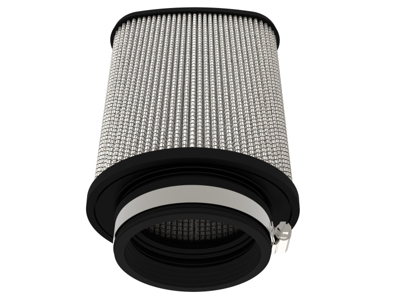 aFe Magnum FLOW Pro DRY S Universal Air Filter 3.5in Flange 5.75x5in Base 6x2.75in Top 6.5in Height - Burkken Auto Parts
