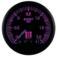 Autometer Stack 52mm -1 to +2 Bar (Incl T-Fitting) Pro-Control Boost Pressure Gauge - Black - Burkken Auto Parts