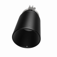 MagnaFlow Tip Stainless Black Coated Single Wall Round Single Outlet 6in Dia 5in Inlet 13in L - Burkken Auto Parts