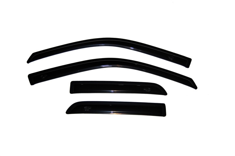 AVS 09-18 Dodge RAM 1500 Quad Cab Ventvisor Outside Mount Window Deflectors 4pc - Smoke - Burkken Auto Parts