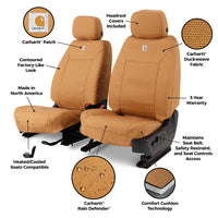Covercraft 2025+ Chevrolet Suburban/Tahoe/GMC Yukon 1st Row Bucket Seat Cover - Carhartt Brown