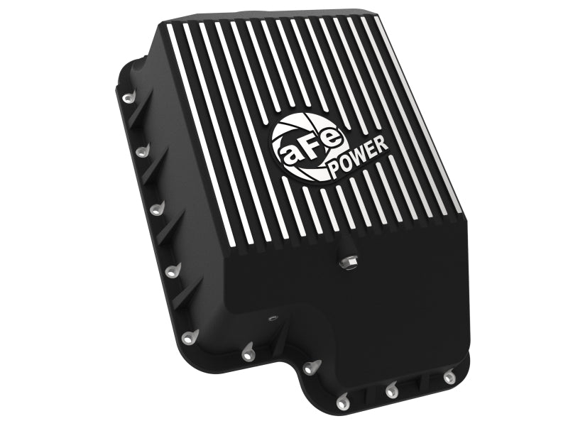 afe Transmission Pan (Black); Ford Diesel Trucks 03-10 V8-6.0/6.4L (td) - Burkken Auto Parts