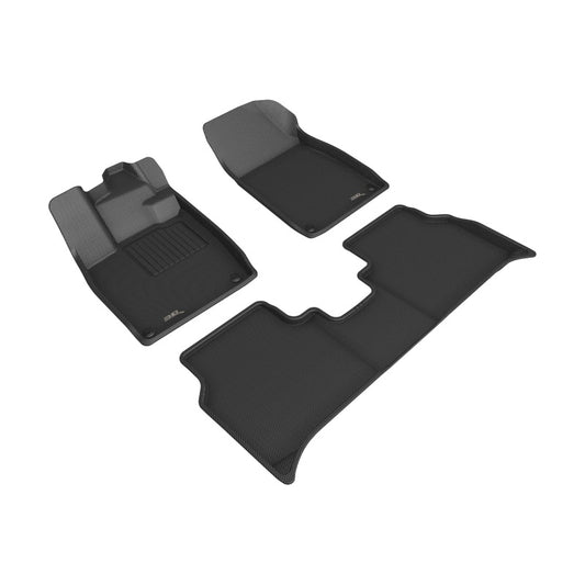 3D MAXpider 22-24 Audi Q4 E-TRON / 22-24 Audi Q4 E-TRON Sportba Kagu 1st & 2nd Row Floormats - Black - Burkken Auto Parts