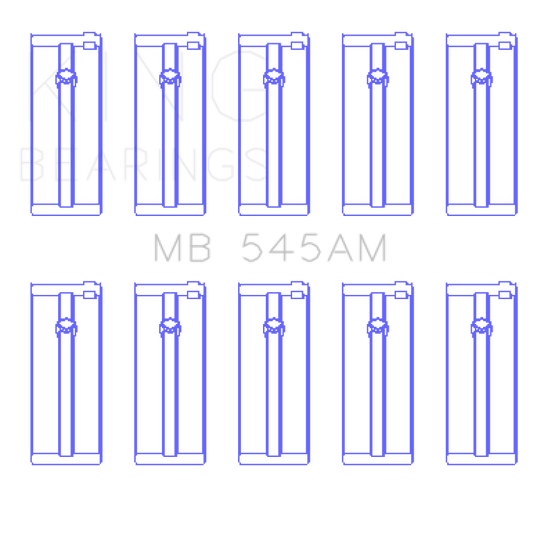 King Engine Bearings Ford N4A/Ne/L/N/Jcc/Lcj/Lse (Size +0.75mm) Main Bearing Set