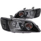 ANZO 2002-2003 Mitsubishi Lancer Crystal Headlights Black - Burkken Auto Parts
