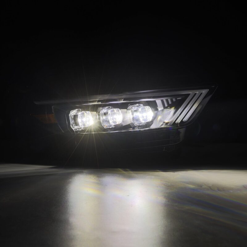AlphaRex 15-17 Ford Mustang NOVA Series LED Projector Headlights Blk - Burkken Auto Parts