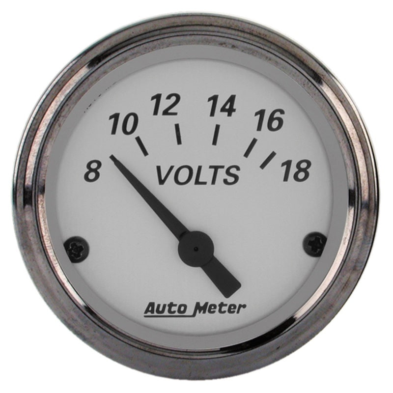 AutoMeter American Platinum 2-1/16in Electric 18V Voltmeter Gauge - Burkken Auto Parts