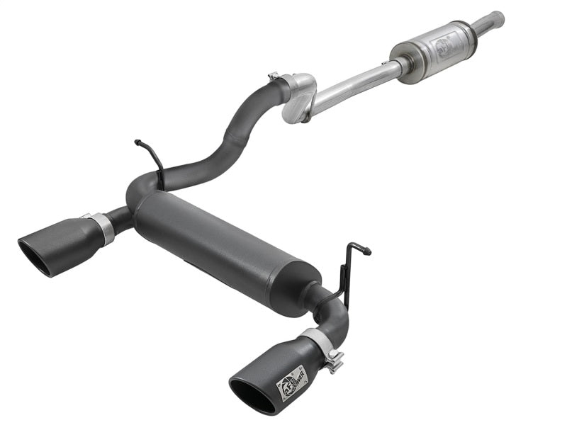 aFe Rebel Series 2.5in 409 SS Cat-Back Exhaust System w/ Black Tips Jeep Wrangler (JL) 2018 V6 3.6L - Burkken Auto Parts