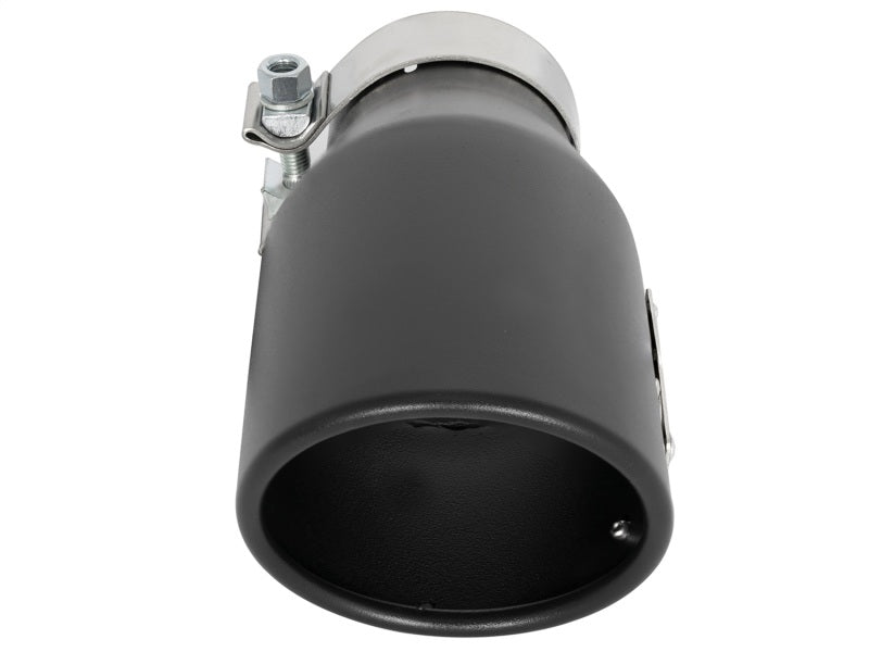 aFe MACH Force-Xp 409 SS Exhaust Tip Black (Left Side) 3in In x 4-1/2in Out x 9in L Clamp-On - Burkken Auto Parts