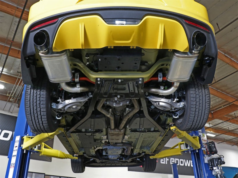 aFe MACHForce XP 2.5in 409 Stainless Axle Back Exhaust w/ Black Tips 15-17 Ford Mustang I4-2.3L (t) - Burkken Auto Parts