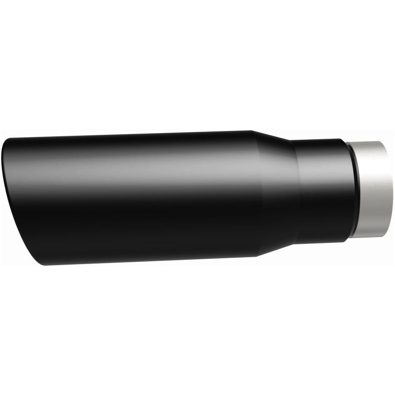 MagnaFlow Tip Stainless Black Coated Single Wall Round Single Outlet 5in Dia 3.5in Inlet 14.5in L - Burkken Auto Parts