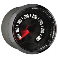 Autometer American Muscle 2-1/16in Full Sweep Electric Digital Stepper 140-280 Deg F Oil Temp Gauge - Burkken Auto Parts