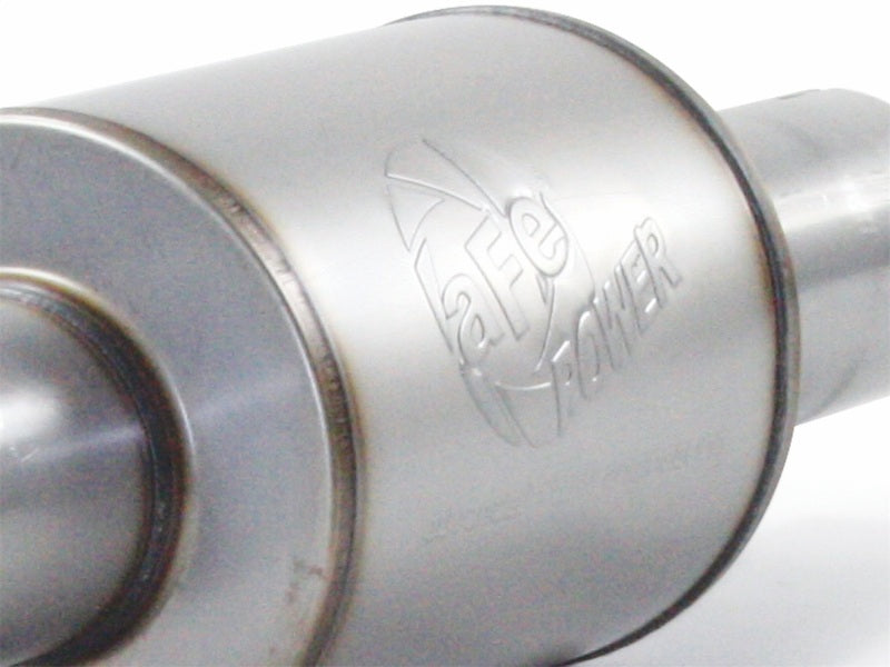 aFe Atlas Exhausts Mufflers Al Steel EXH Muffler 4 ID In/Out 8 Dia x 12L AL - Burkken Auto Parts