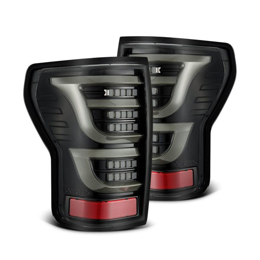 AlphaRex 07-13 Toyota Tundra LUXX-Series LED Tail Lights Alpha-Black - Burkken Auto Parts