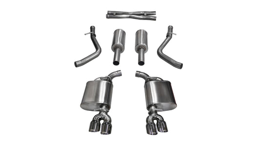 Corsa 2015-2017 Dodge Challenger Sport Cat-Back Dual Rear Exit with Twin 3.5in Polished Pro-Seri - Burkken Auto Parts