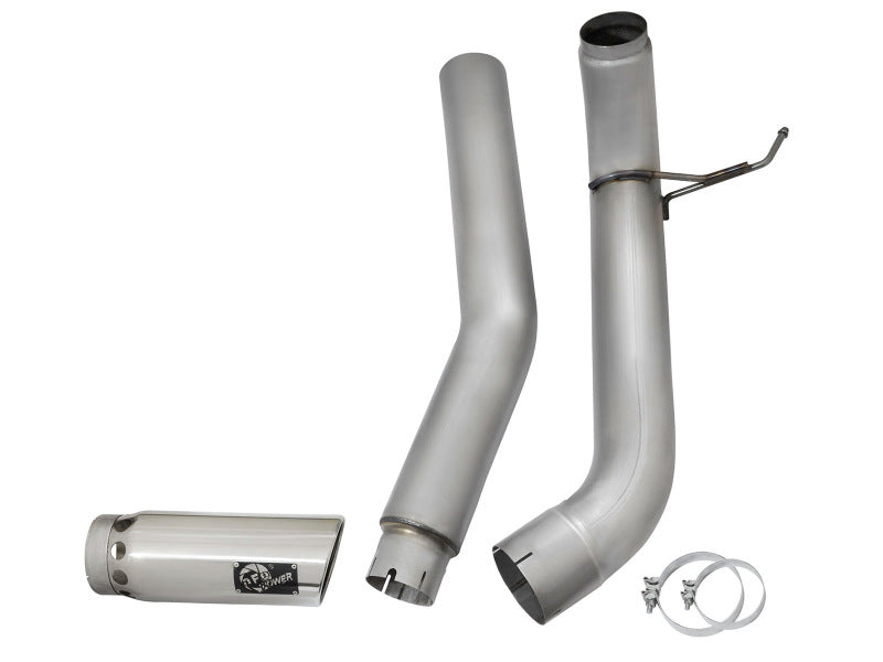 aFe LARGE Bore HD Exhausts 5in DPF-Back SS-409 2016 Nissan Titan XD V8-5.0L CC/SB (td) - Burkken Auto Parts