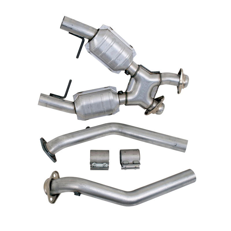 BBK 96-98 Mustang 4.6 GT High Flow X Pipe With Catalytic Converters - 2-1/2 - Burkken Auto Parts