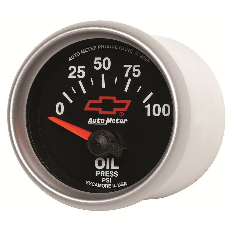 Autometer Oil Pressure 2-1/16, 0-100 PSI - Red Bowtie - Burkken Auto Parts