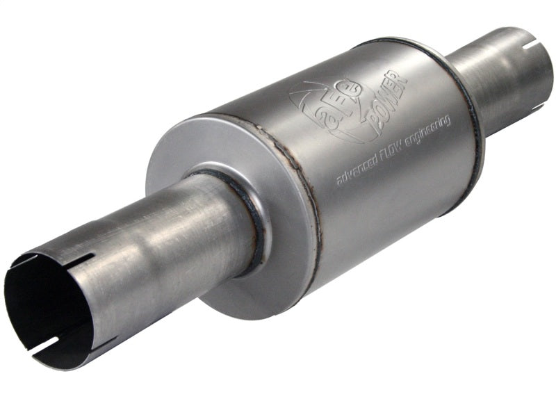 aFe Atlas Exhausts Mufflers Al Steel EXH Muffler 4 ID In/Out 8 Dia x 12L AL - Burkken Auto Parts