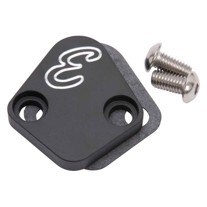 Edelbrock Fuel Pump Block-Off Plate BBC Billet Aluminum - Burkken Auto Parts