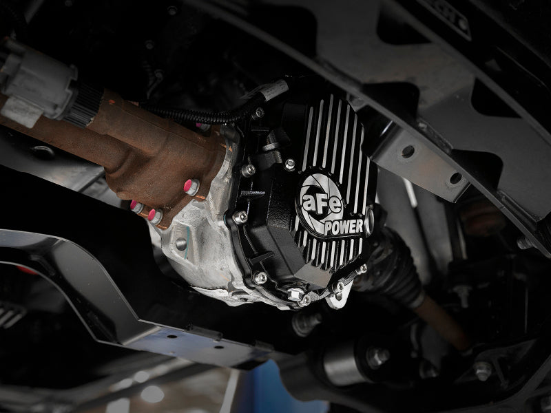 AFE Power 11-18 GM 2500-3500 AAM 9.25 Axle Front Differential Cover Black Machined Street Series - Burkken Auto Parts