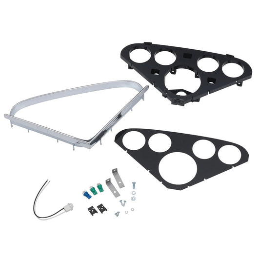 Autometer 55-59 Chevy Trucks 5-Gauge Dash Panel (Fits one 3-3/8in Tach/Speedo four 2-1/16in Gauges) - Burkken Auto Parts