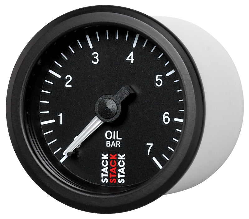 Autometer Stack Instruments 52mm 0-7 BAR M10 (M) Mechanical Oil Pressure Gauge - Black - Burkken Auto Parts