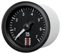 Autometer Stack Instruments 52mm 0-7 BAR M10 (M) Mechanical Oil Pressure Gauge - Black - Burkken Auto Parts