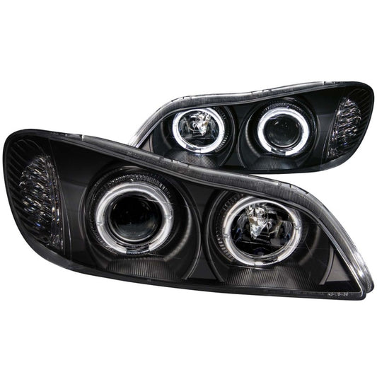 ANZO 2000-2004 Infiniti I30 Projector Headlights w/ Halo Black - Burkken Auto Parts