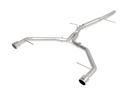 aFe MACHForce XP 3in-2.5in SS Exhaust Axle-Back 17-19 Audi A4 (B9) L4-2.0L (t) - Polished - Burkken Auto Parts