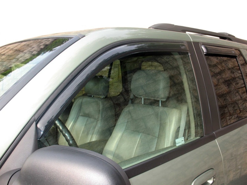 AVS 02-09 Chevy Trailblazer Ventvisor In-Channel Front & Rear Window Deflectors 4pc - Smoke - Burkken Auto Parts