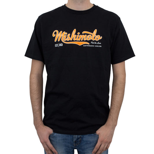 Mishimoto Mens Athletic Script Black T-Shirt - Medium