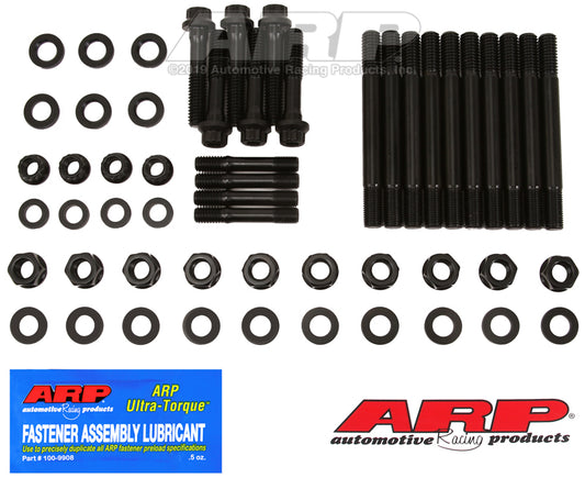 ARP Chevrolet Small Block w/ 4-Bolt Front & Rear Caps Main Stud Kit - Black - Burkken Auto Parts