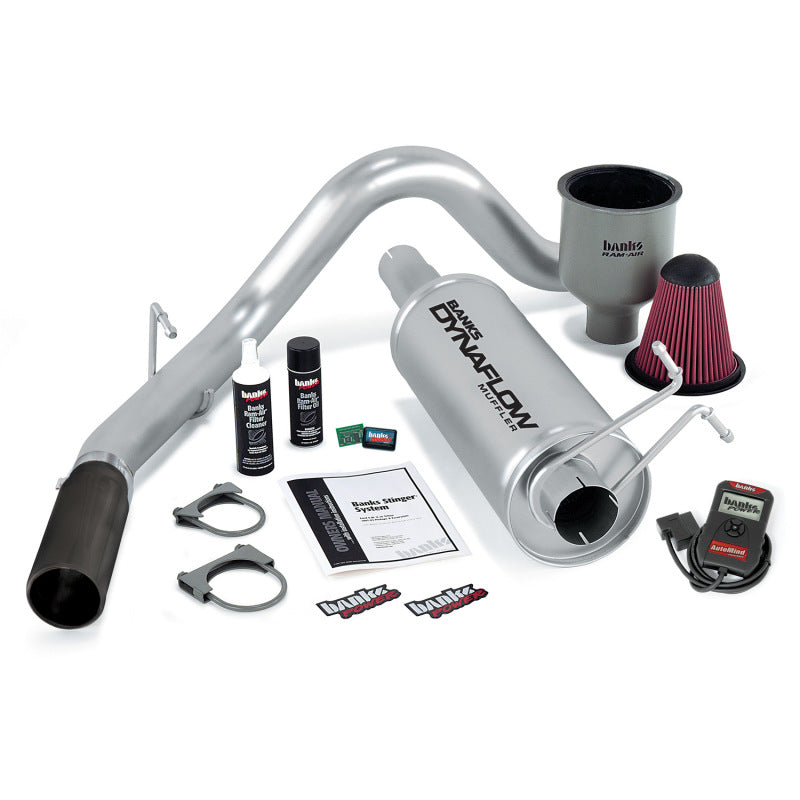 Banks Power 99-04 Ford 6.8L Ext/Crew Cab Stinger System w/ AutoMind - SS Single Exhaust w/ Black Tip - Burkken Auto Parts