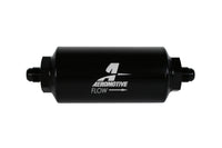 Aeromotive In-Line Filter - (AN-6 Male) 10 Micron Fabric Element Bright Dip Black Finish - Burkken Auto Parts