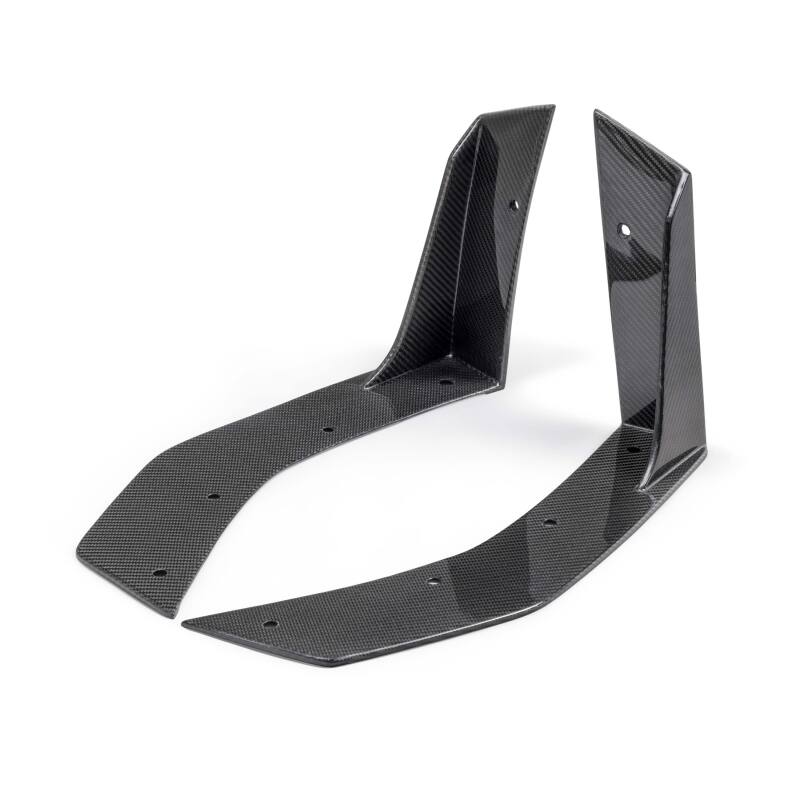 Anderson Composites 2024 Ford Mustang Type-GT5 Carbon Fiber Front Splitter Wickers - Burkken Auto Parts