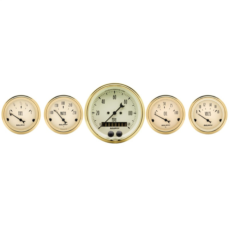 Autometer Golden Oldies 5 PIECE (3-3/8in & 2-1/16in.) GPS Speedometer Gauge Kit - Burkken Auto Parts