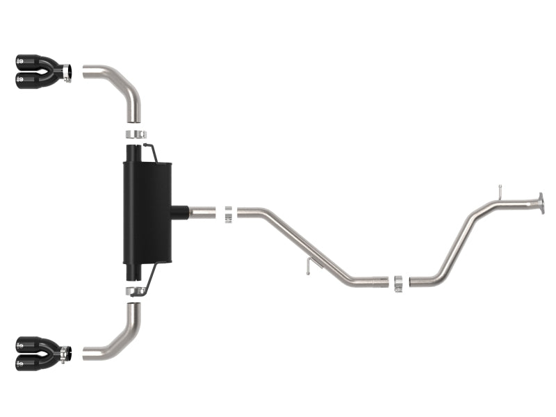 aFe 19-21 Lexus UX200 Takeda 2in - 2.5in. 304 SS Cat-Back Exhaust System w/ Black Tip - Burkken Auto Parts