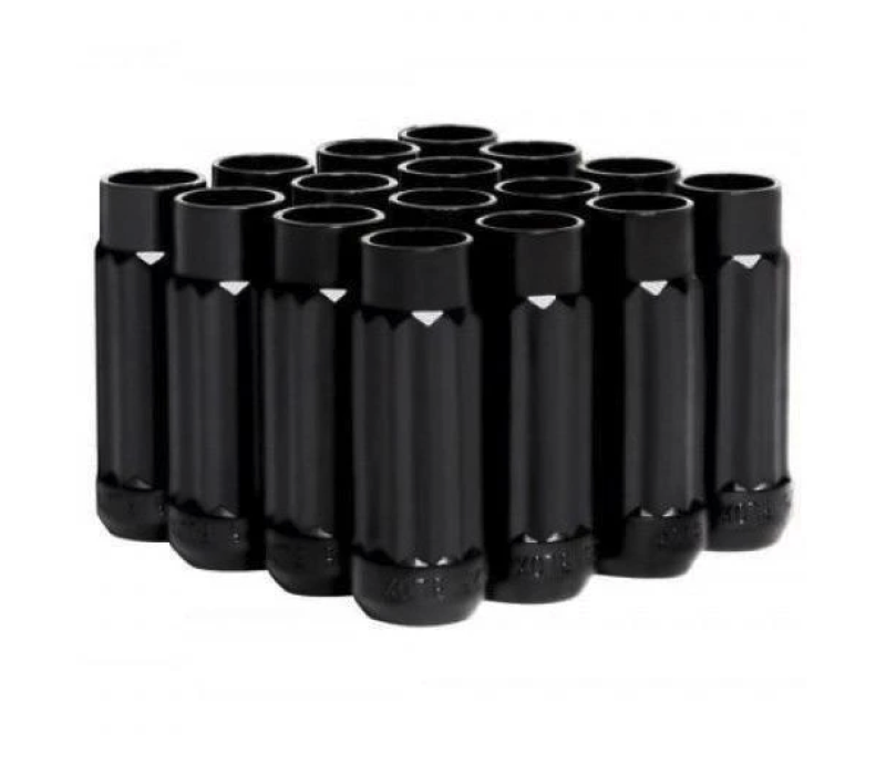 BLOX Racing 12-Sided P17 Tuner Lug Nuts 12x1.25 - Black Steel - Set of 16 - Burkken Auto Parts