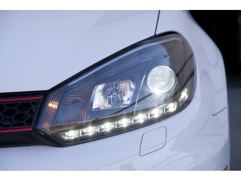Spyder Volkswagen Golf/GTI 10-13 Projector Headlights Halogen Model- DRL Blk PRO-YD-VG10-DRL-BK - Burkken Auto Parts