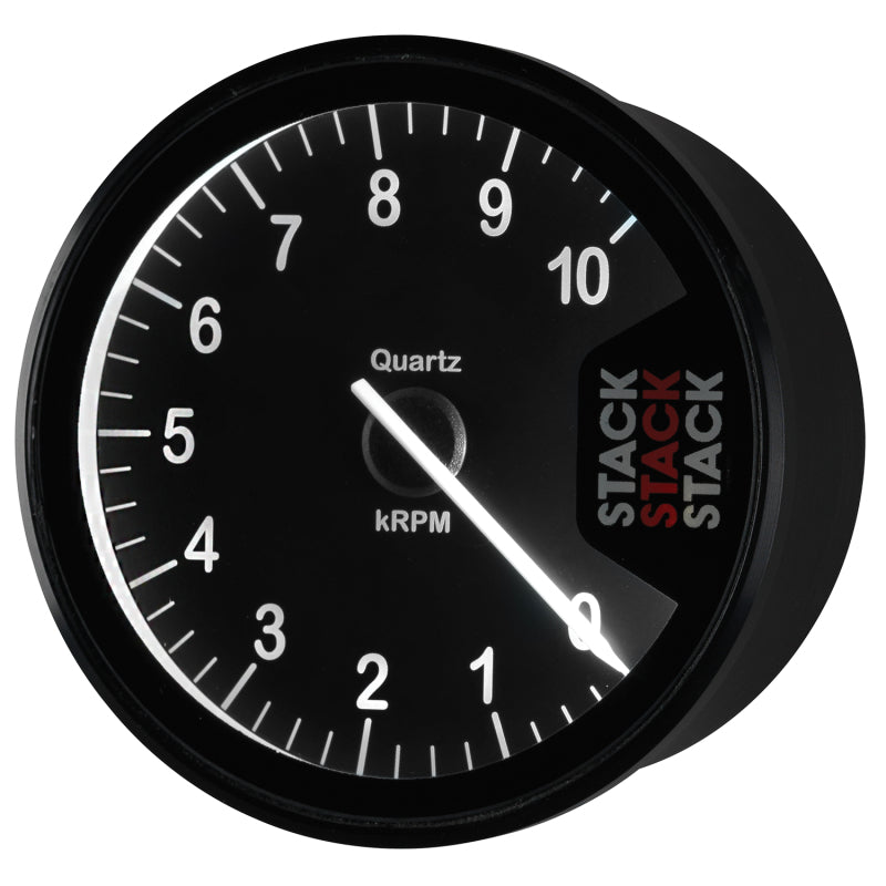 Autometer Stack Clubman Tachometer 80mm 0-10K RPM - Black - Burkken Auto Parts