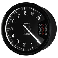 Autometer Stack Clubman Tachometer 80mm 0-10K RPM - Black - Burkken Auto Parts