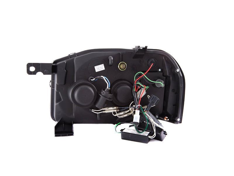 ANZO 2001-2004 Nissan Frontier Projector Headlights w/ Halo Black (CCFL) - Burkken Auto Parts