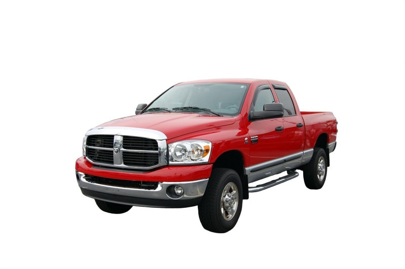 AVS 02-08 Dodge RAM 1500 Quad Cab Ventvisor In-Channel Front & Rear Window Deflectors 4pc - Smoke - Burkken Auto Parts