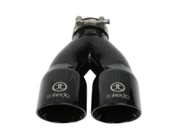 aFe Takeda 2.5in 304 Stainless Steel Clamp-on Exhaust Tip 2.5in Inlet 3in Dual Outlet - Black - Burkken Auto Parts